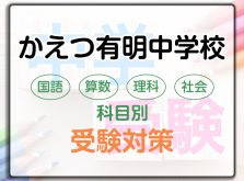 かえつ有明中学校の科目別受験対策。国語・算数・理科・社会の勉強法