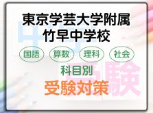 東京学芸大附属竹早中学校の科目別受験対策。国語・算数・理科・社会の勉強法