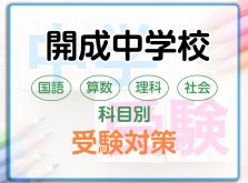 開成中学校の科目別受験対策。国語・算数・理科・社会の勉強法