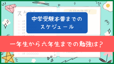 中学受験本番までのスケジュール。一年生から六年生までの勉強は